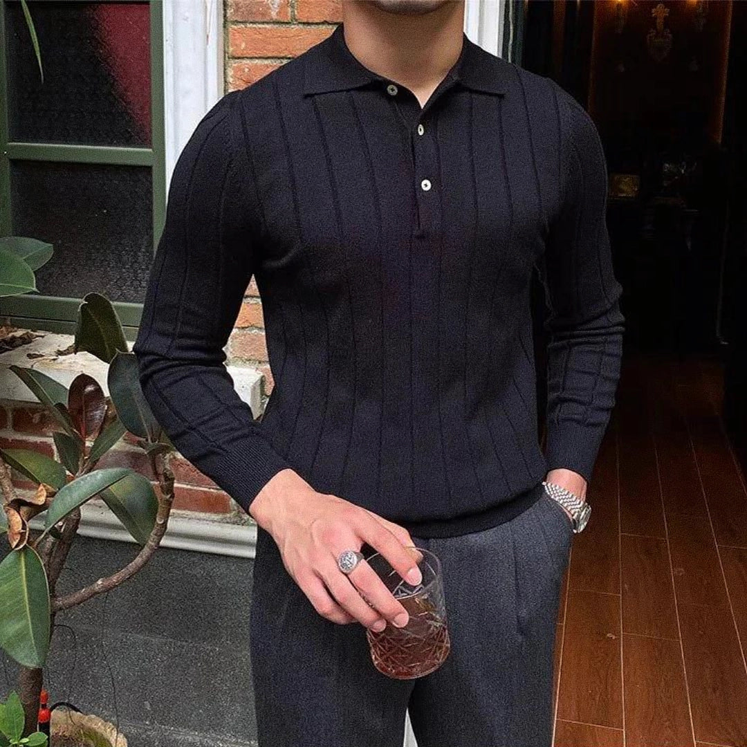 Forth Poloshirt met lange mouwen