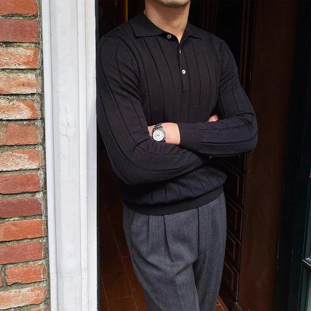 Forth Poloshirt met lange mouwen