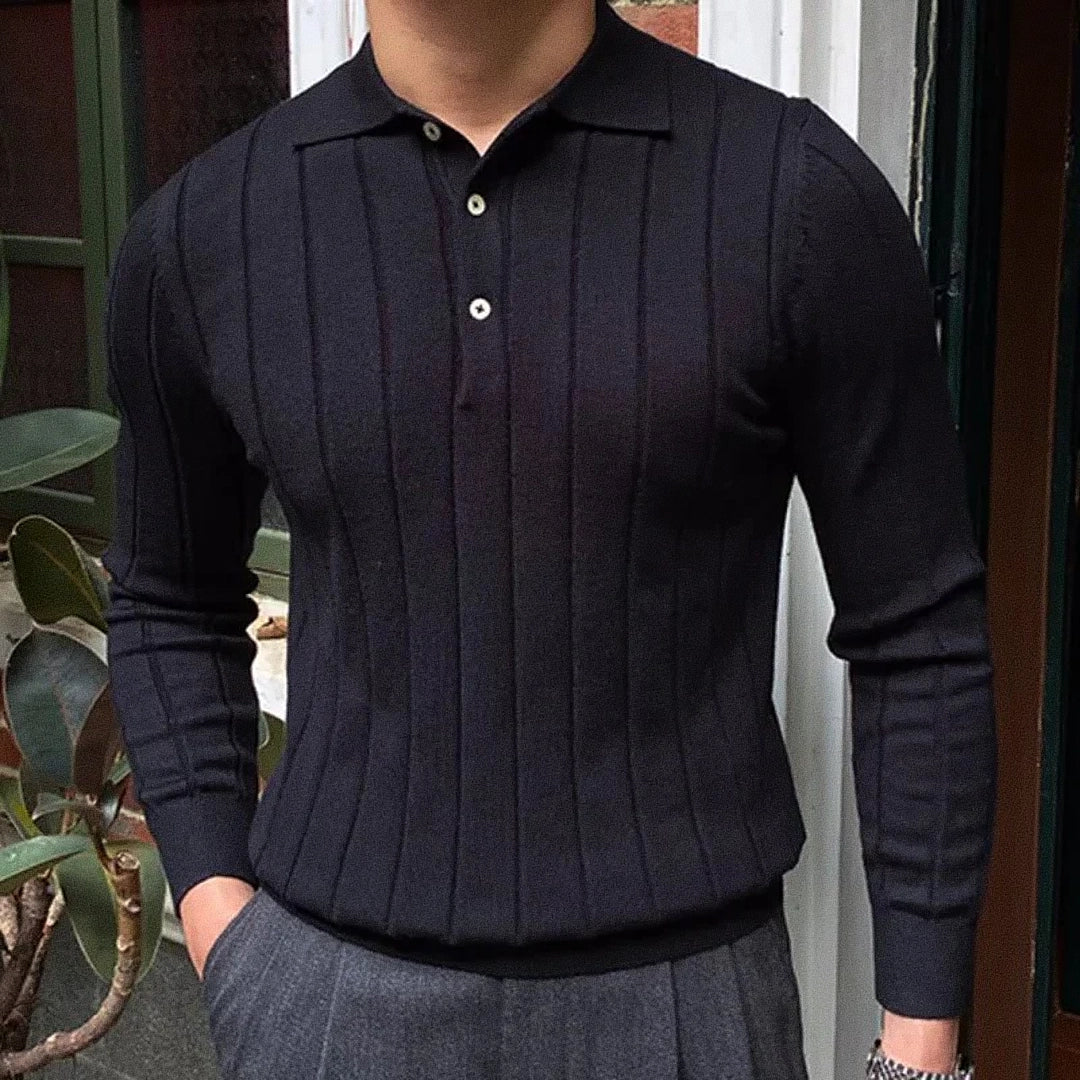 Forth Poloshirt met lange mouwen
