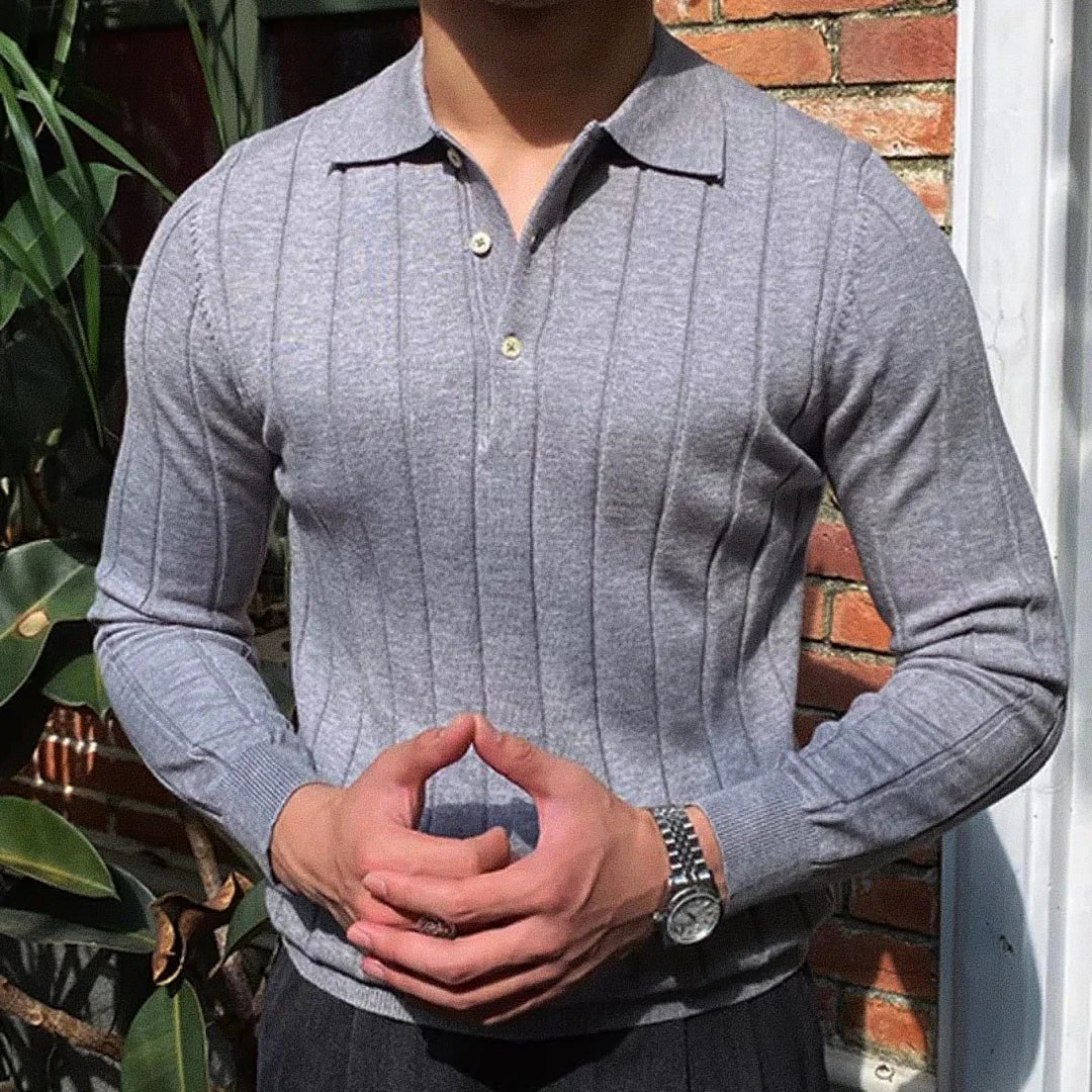 Forth Poloshirt met lange mouwen