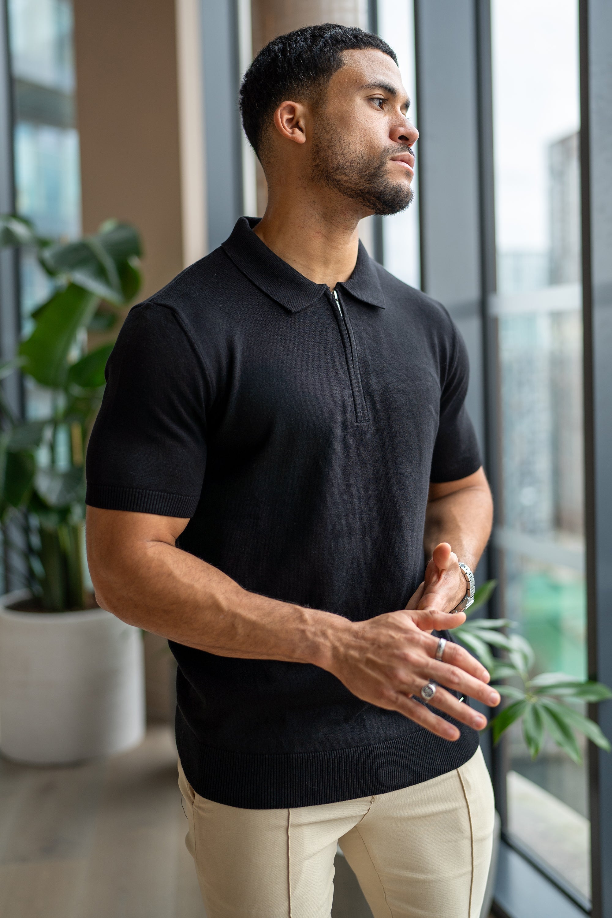 Forth Men's Black Polo Shirt