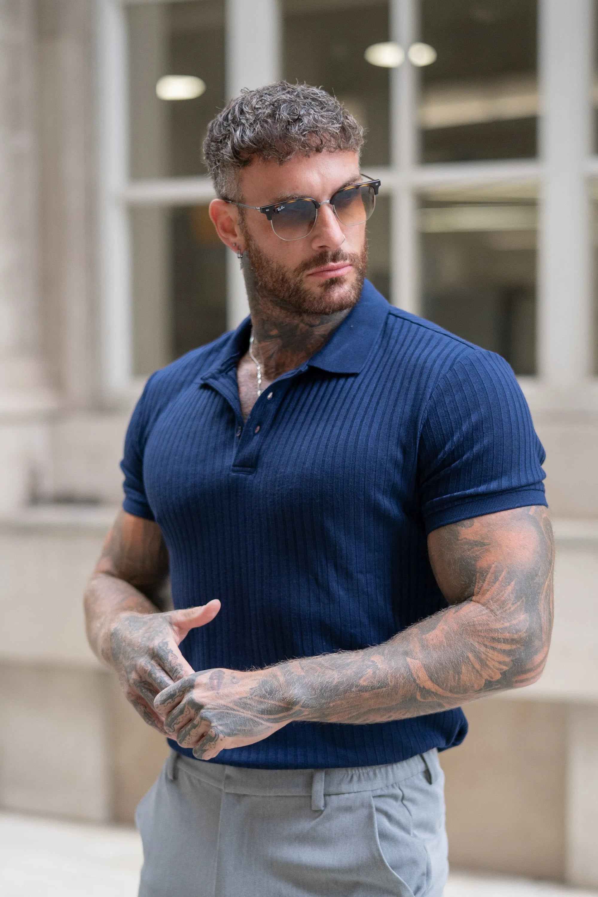 Milano Forth Men's Polo Shirt Navy Blue