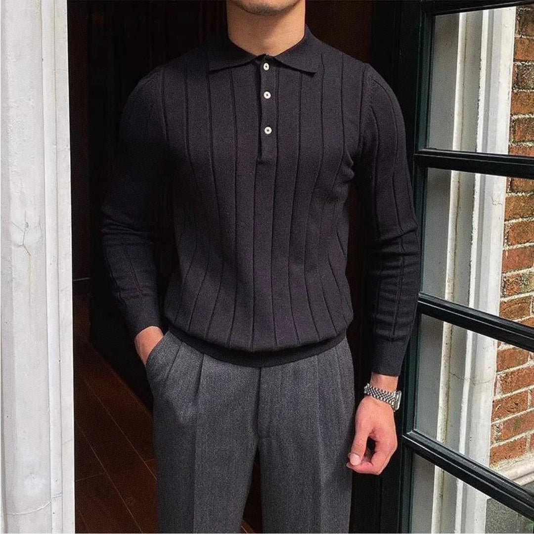 Forth Poloshirt met lange mouwen