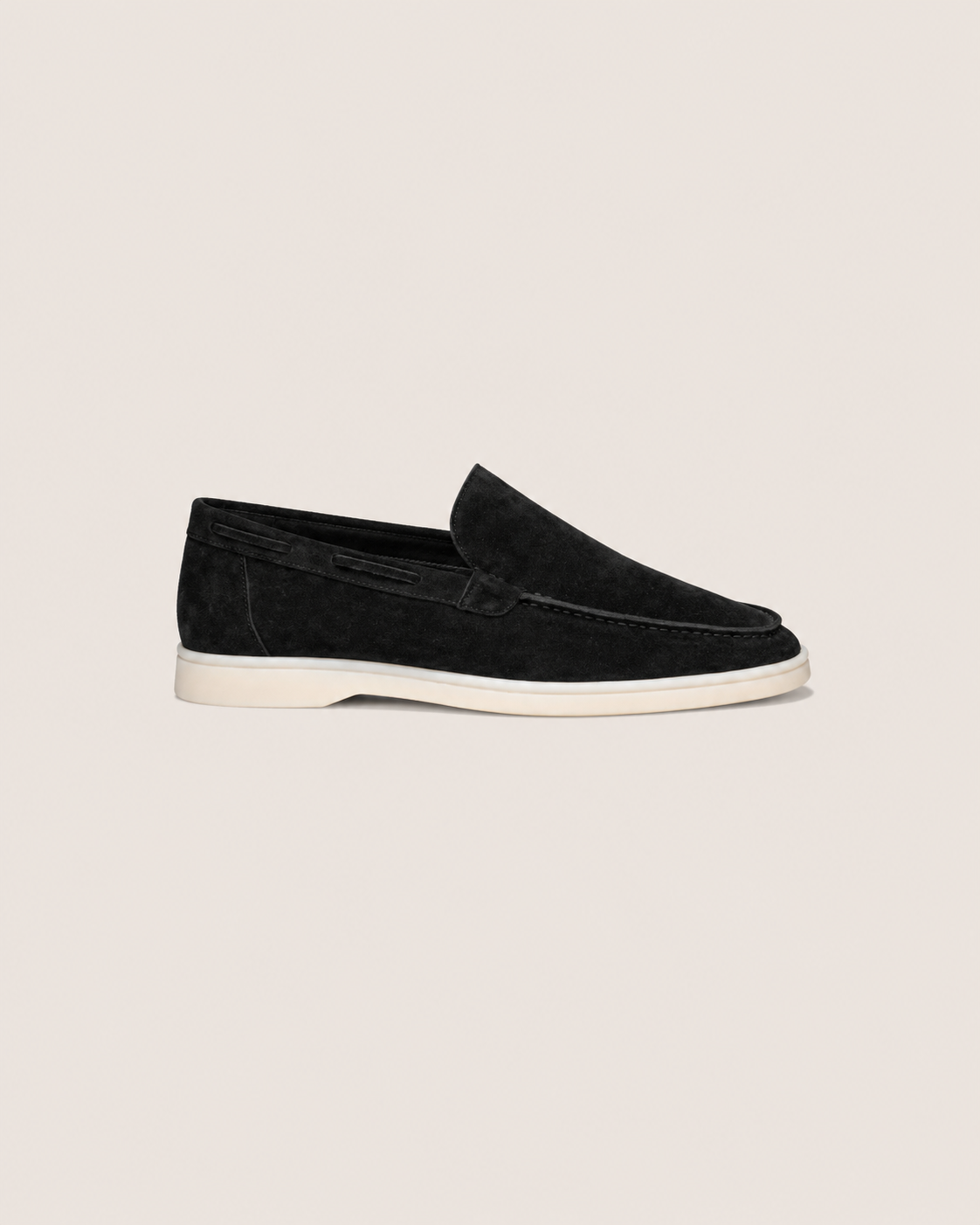 Moreno Suede Loafer Black — view 1