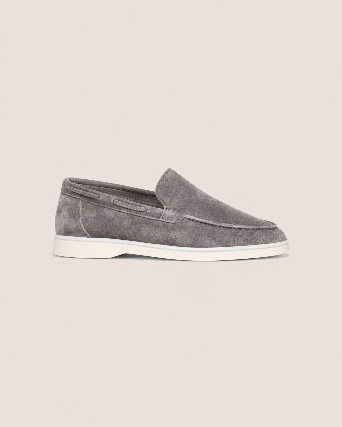 Moreno Suede Loafer Light Grey — view 1