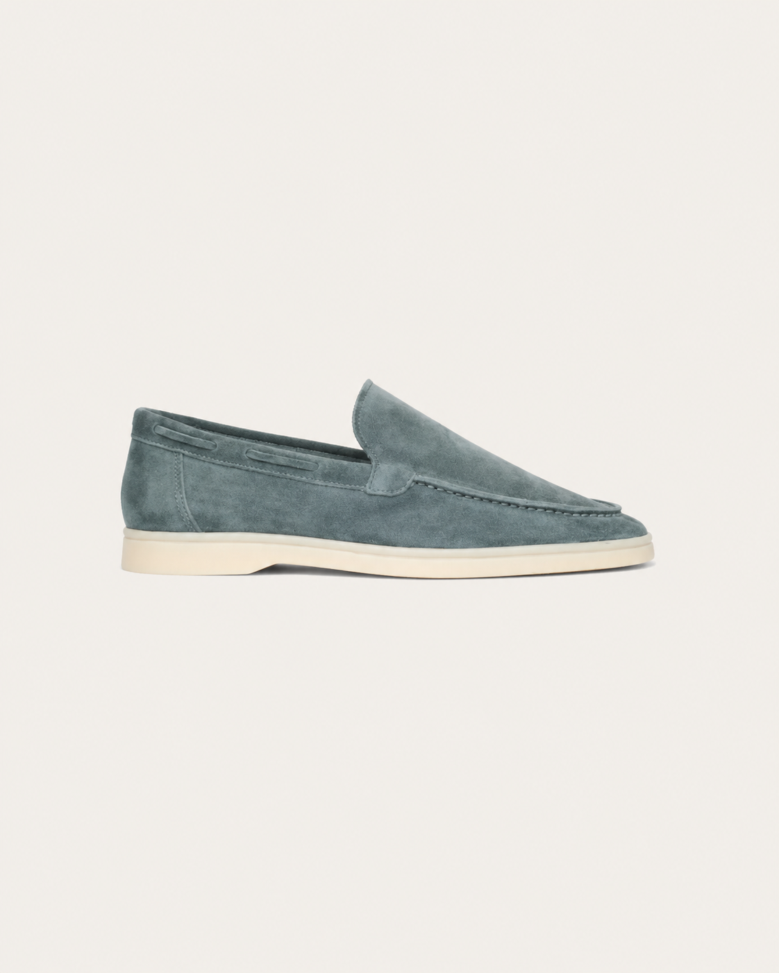 Moreno Suede Loafer Dusty Blue — view 1