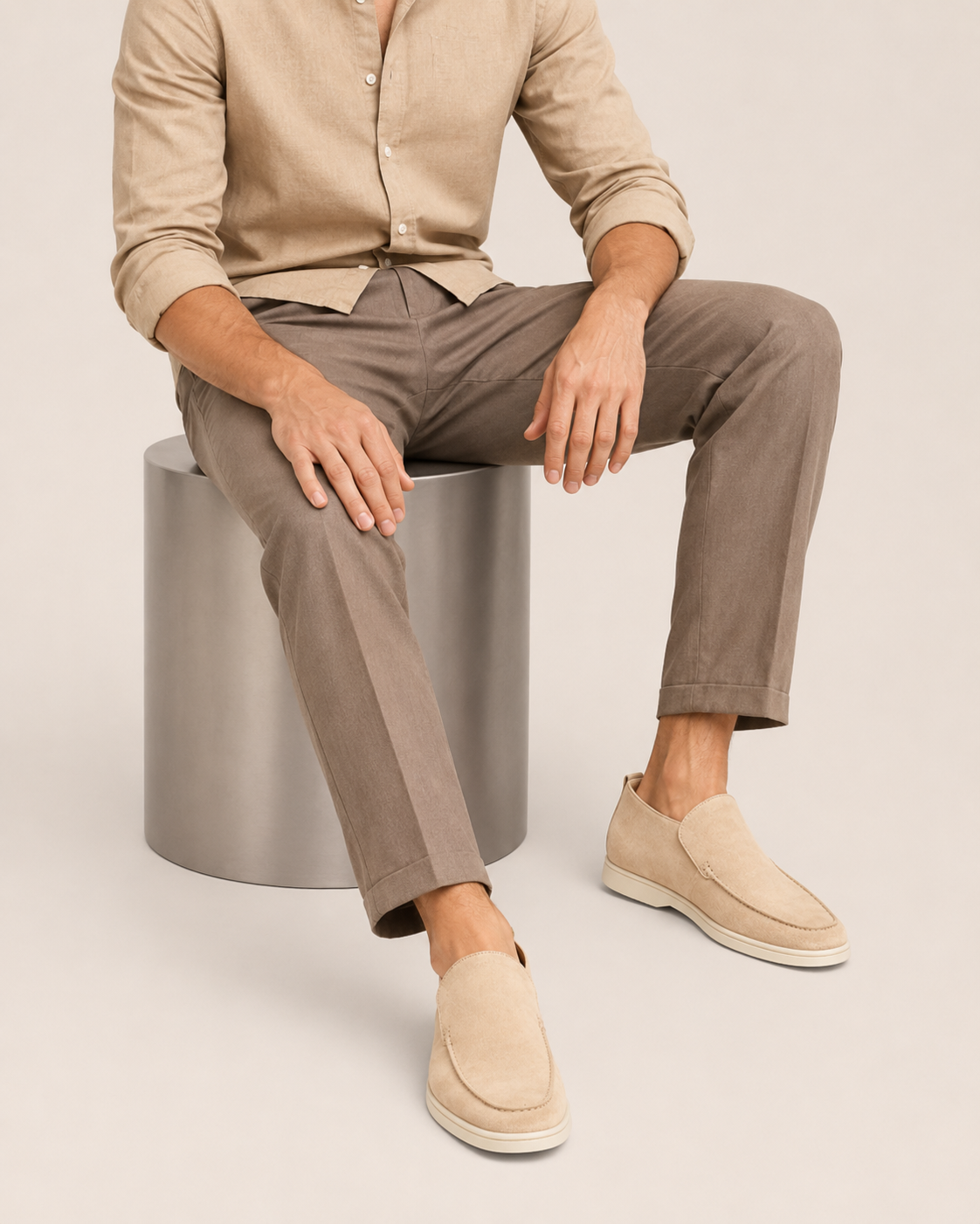 Moreno Suede City Loafer Khaki