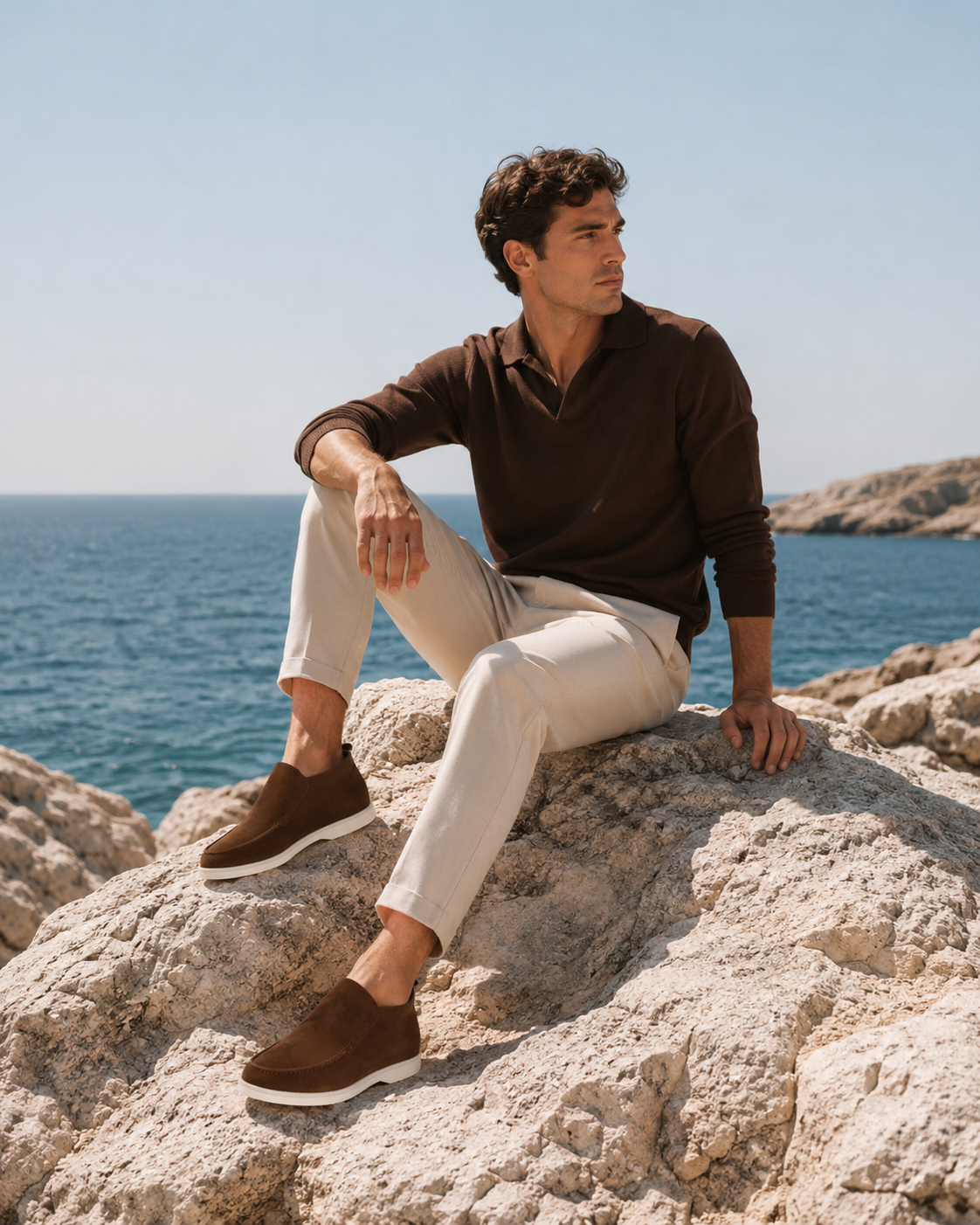 Moreno Suede City Loafer Dark Brown
