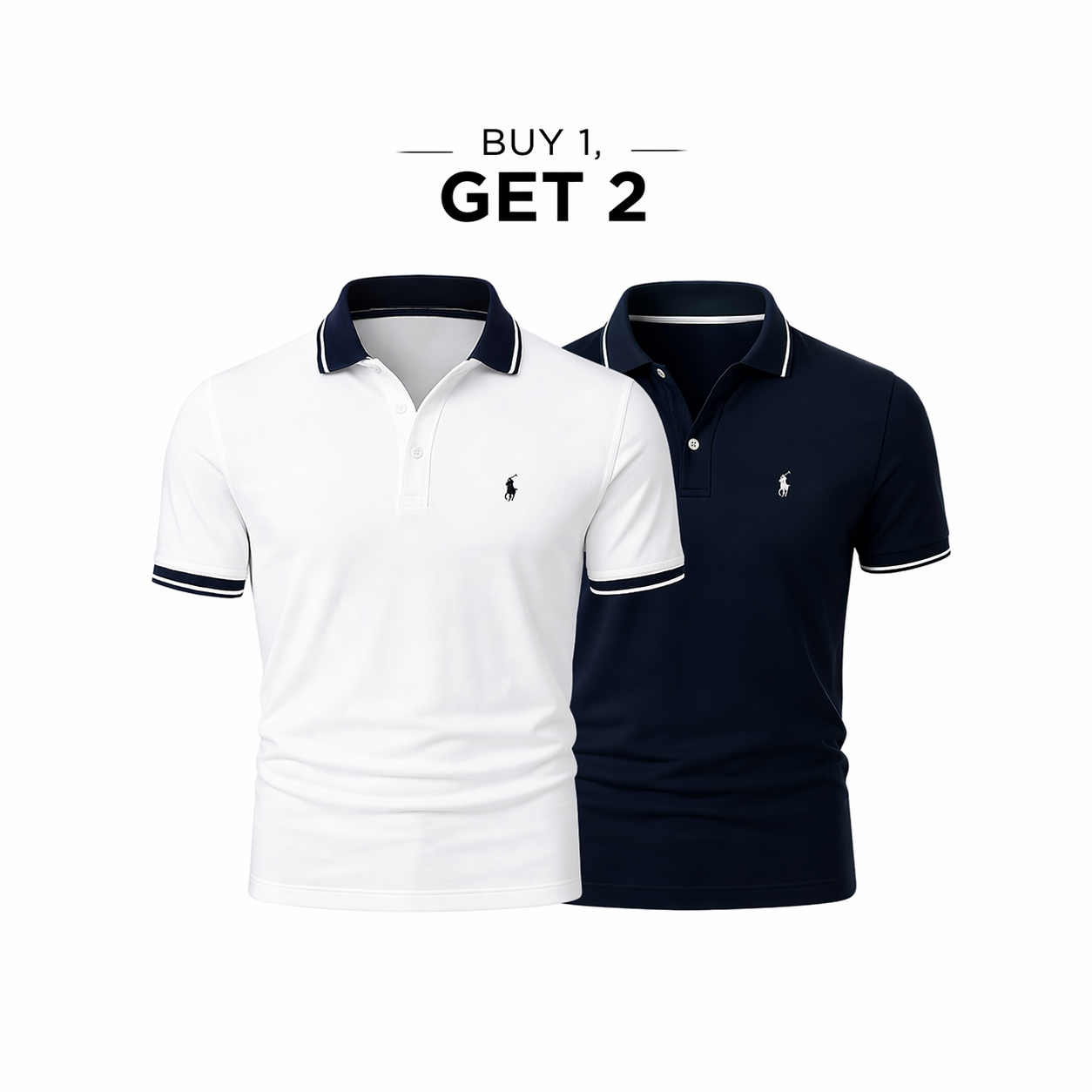 R.L (BUY 1, GET 2) - Premiere Polo Shirt Kit – Professional Line (2-Pack)