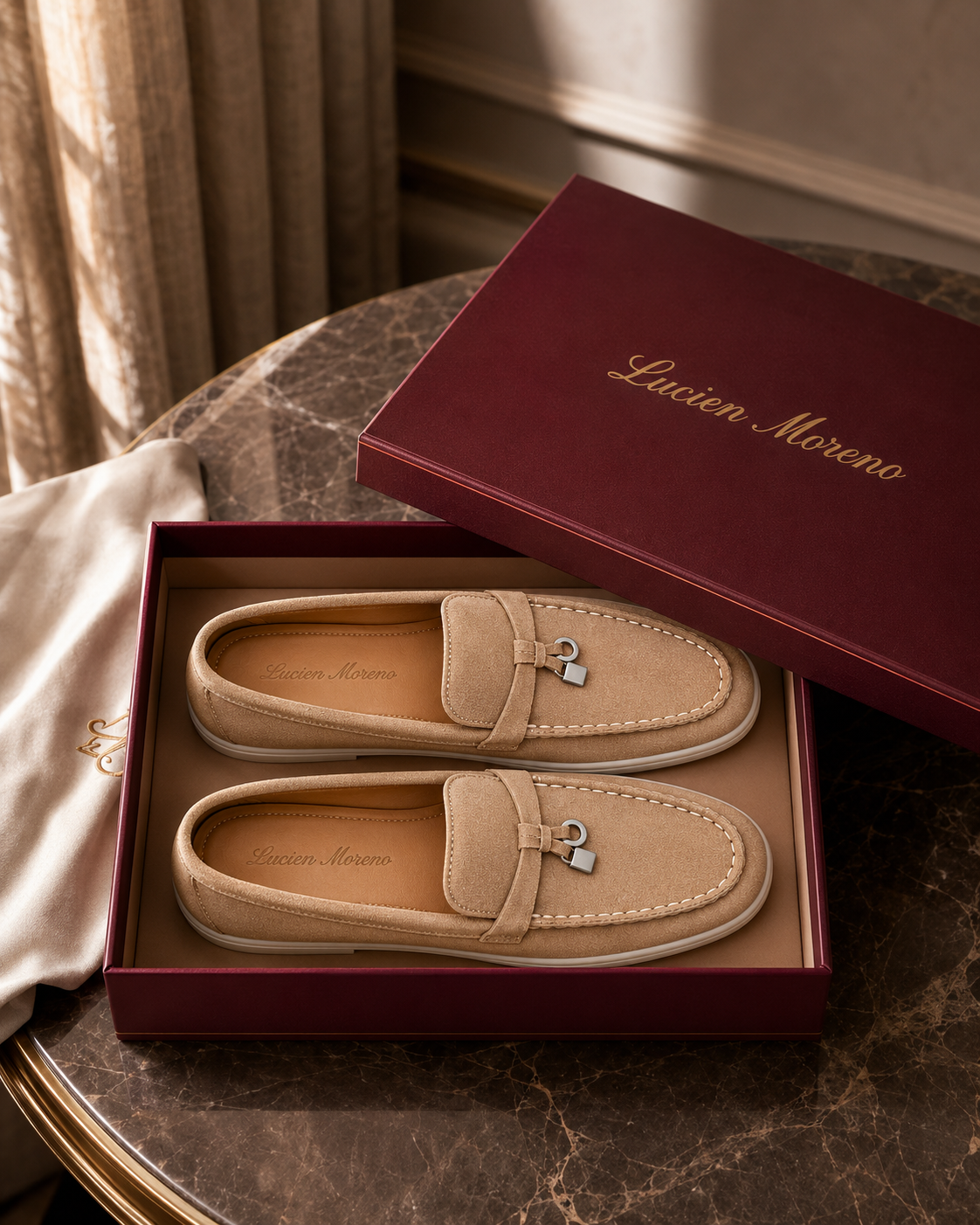 Lady Caramel Buckle Loafer