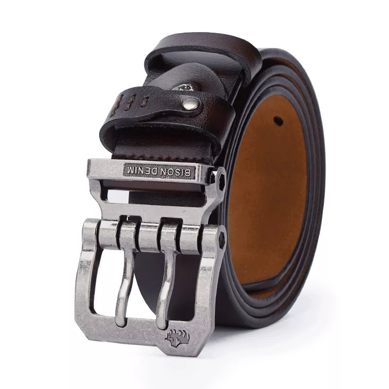 Forth Bison Denim Heren Leren Riem