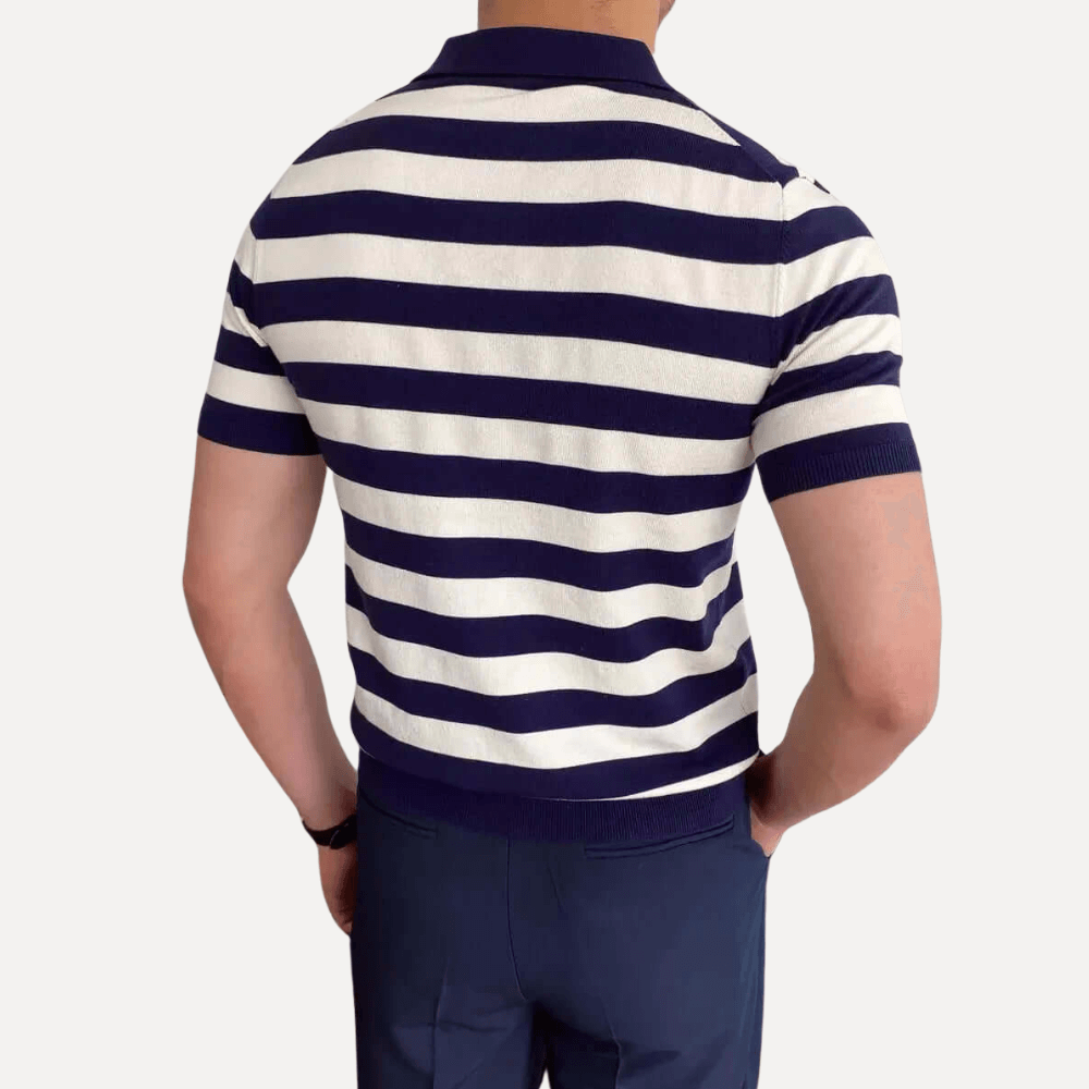Mathew Forth heren gebreid poloshirt