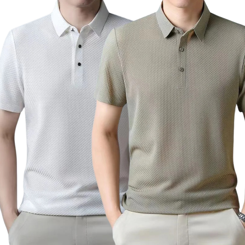 [BUY 1, GET 2] – Ultra Fresh Silk Ice Polo Shirt + FREE Watch