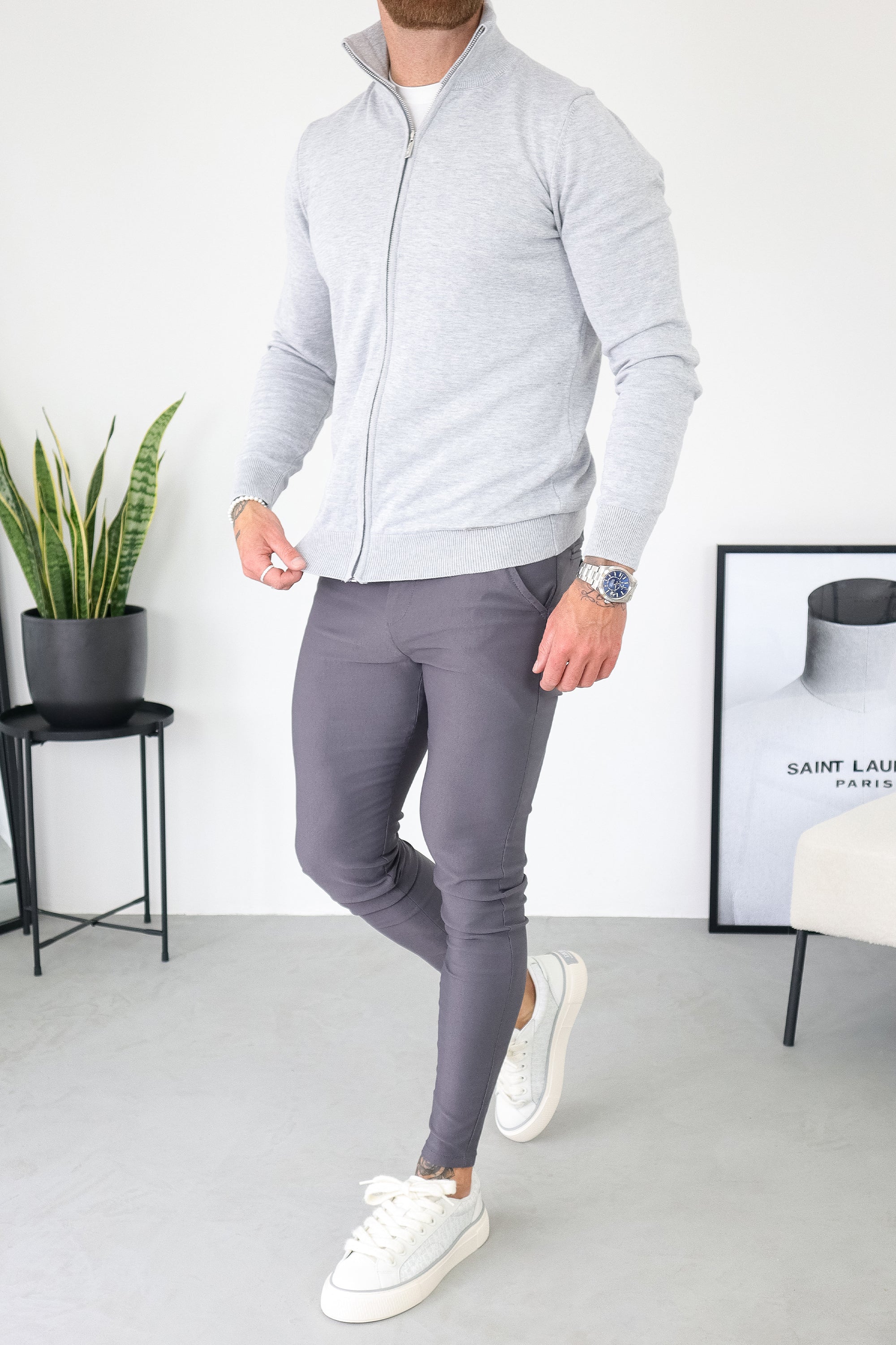 Positano Forth Heren Casual Jas Grijs