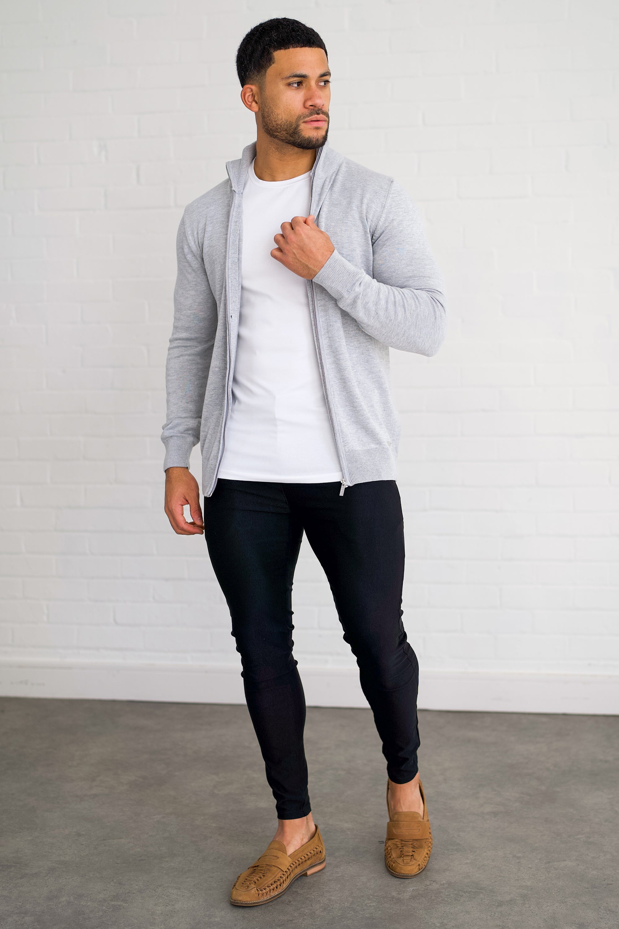 Positano Forth Heren Casual Jas Grijs