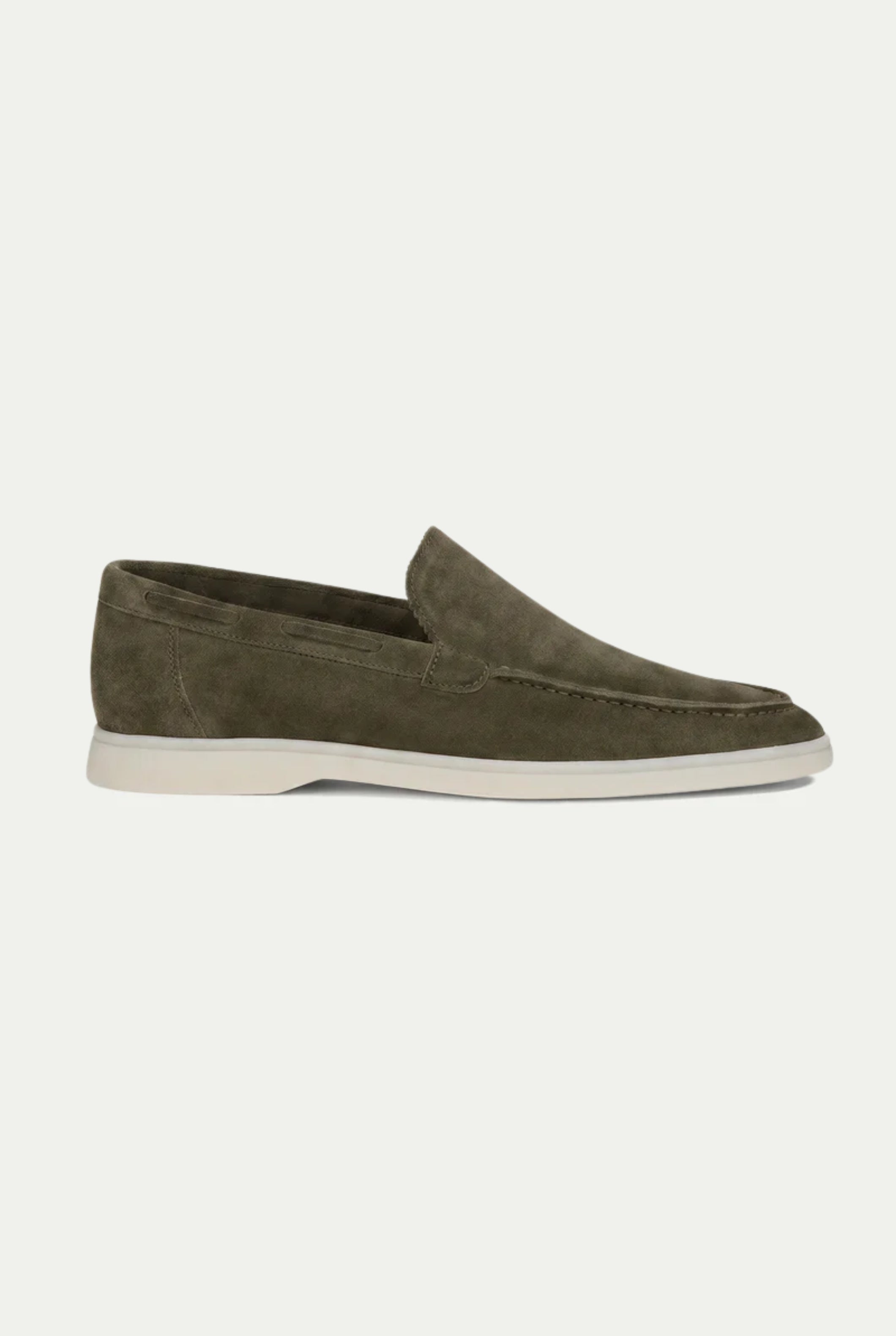 Moreno Classic Suede Loafer Olive — view 1