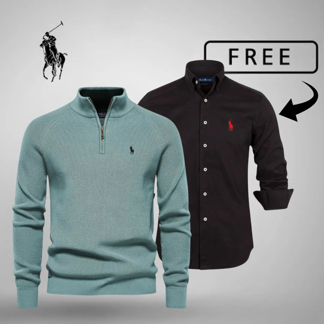 R.L Style & Comfort Premium – Half-Zip Jumper + FREE Classic Shirt