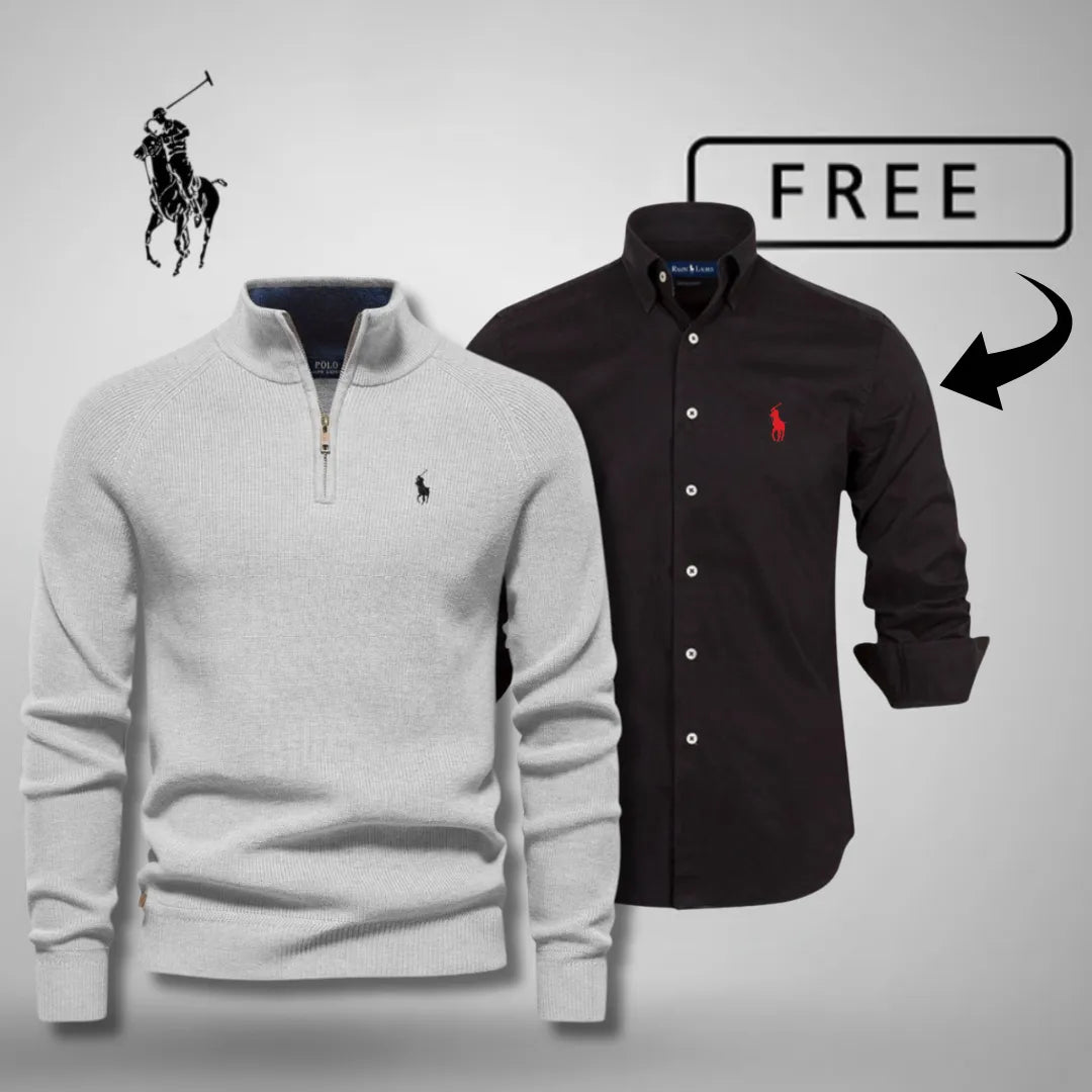 R.L Style & Comfort Premium – Half-Zip Jumper + FREE Classic Shirt