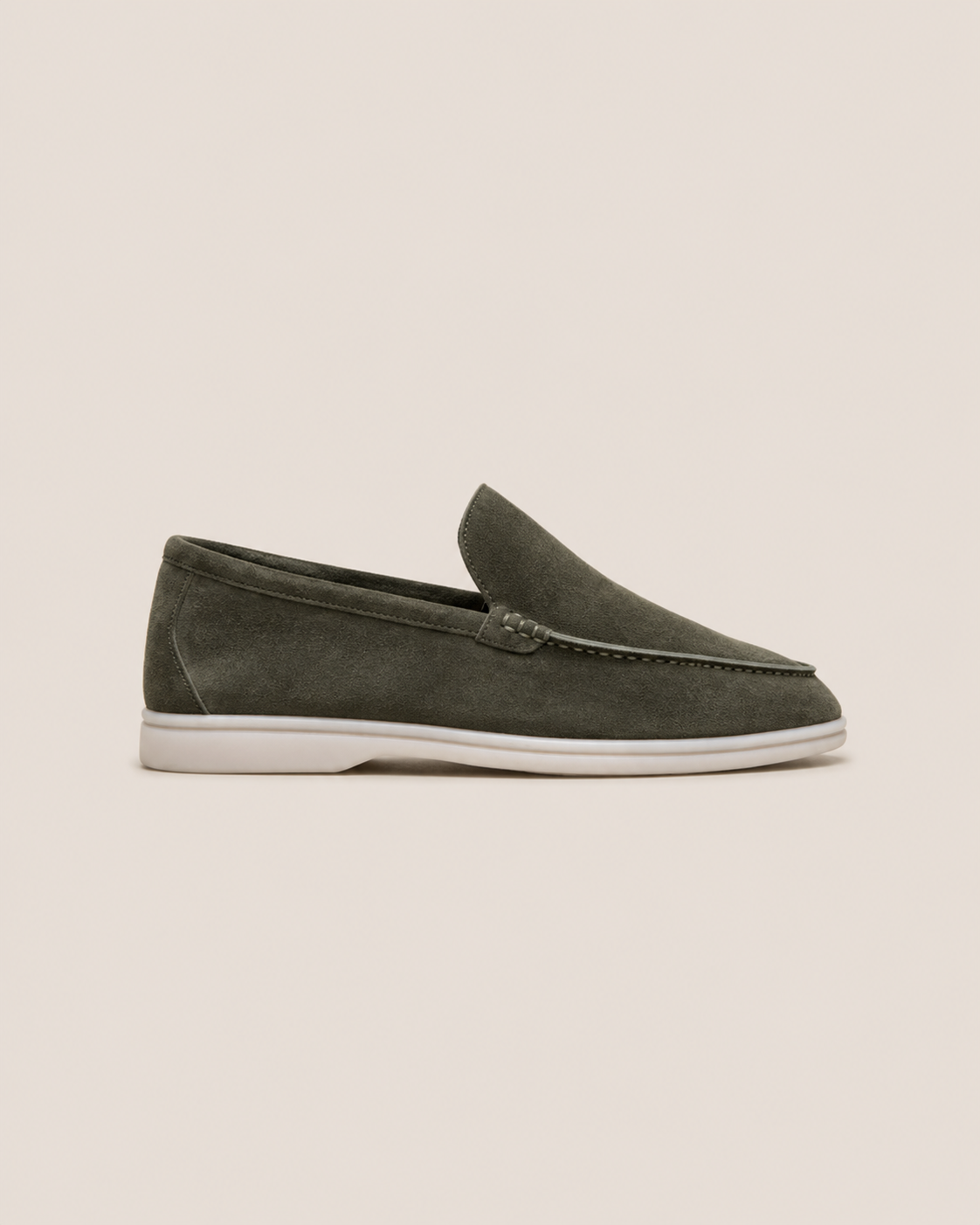 Lady Army Green Cowhide Sorrento Slip-Ons — view 1