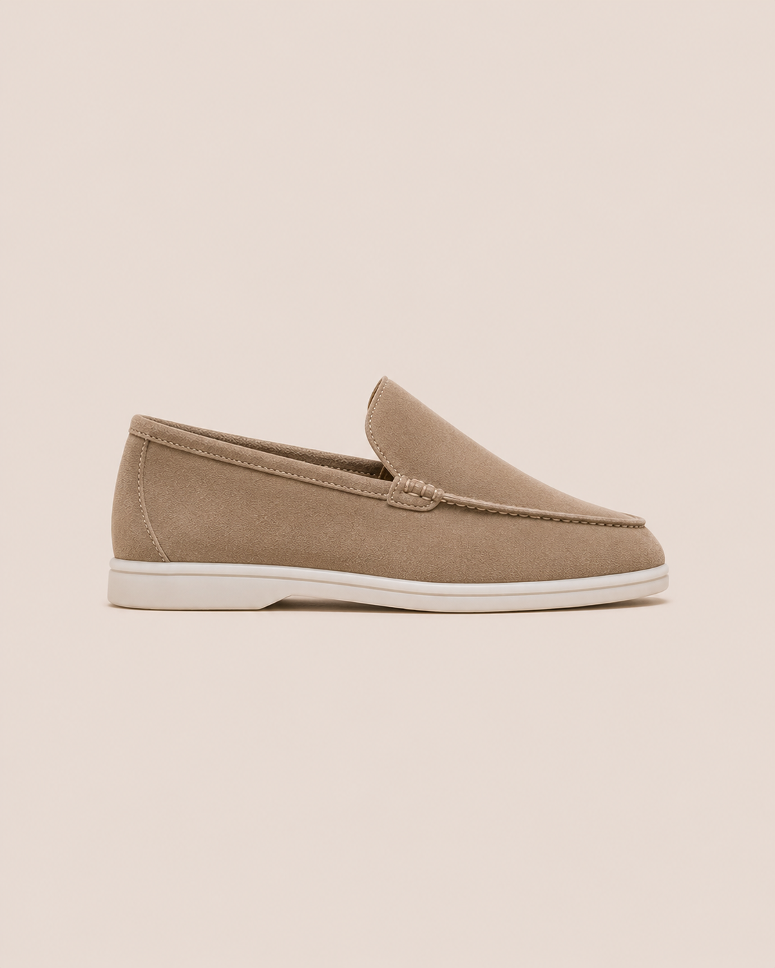 Beige Cowhide Sorrento Slip-Ons — view 1