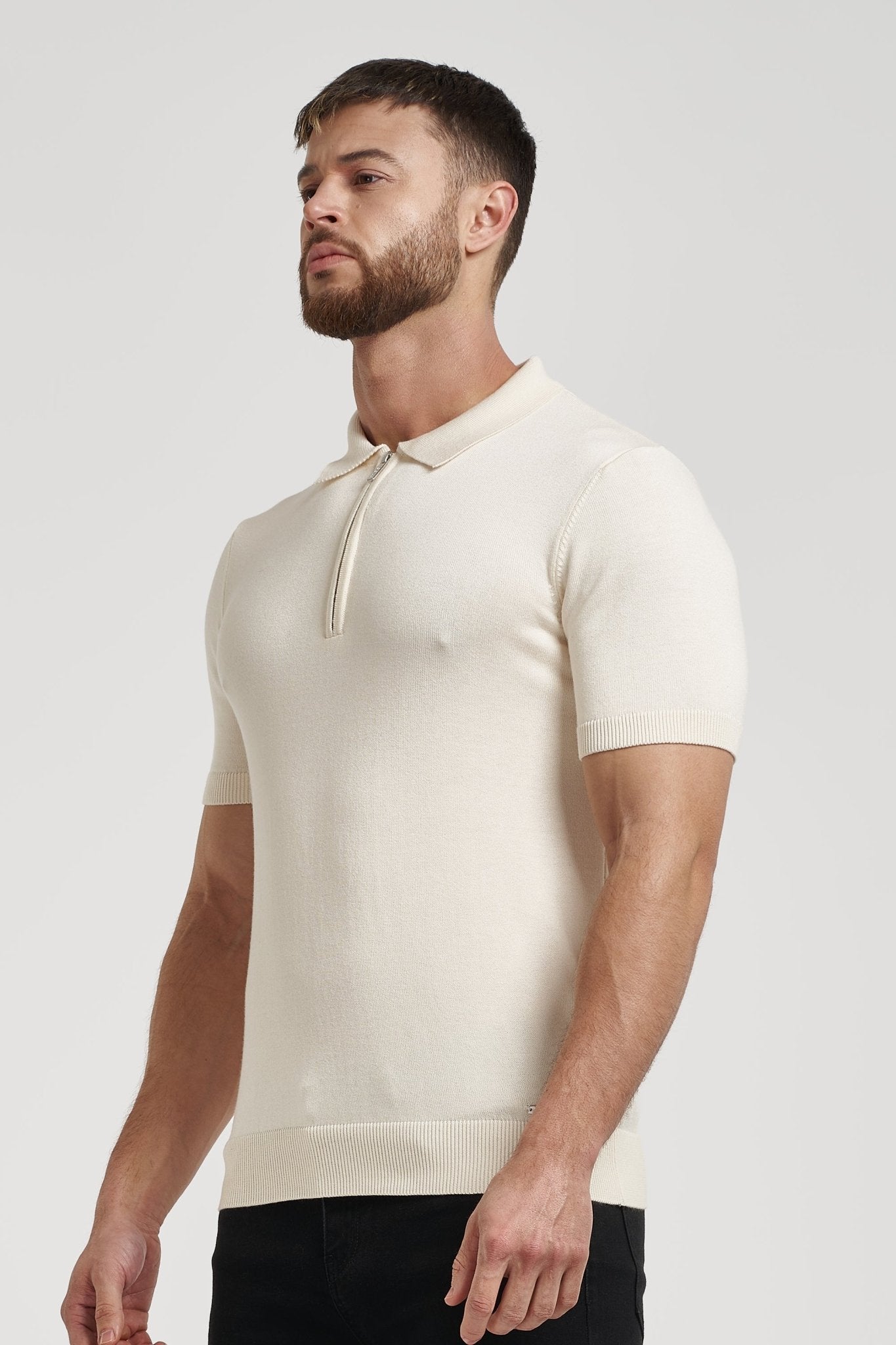 Pima Forth Zip Polo Shirt