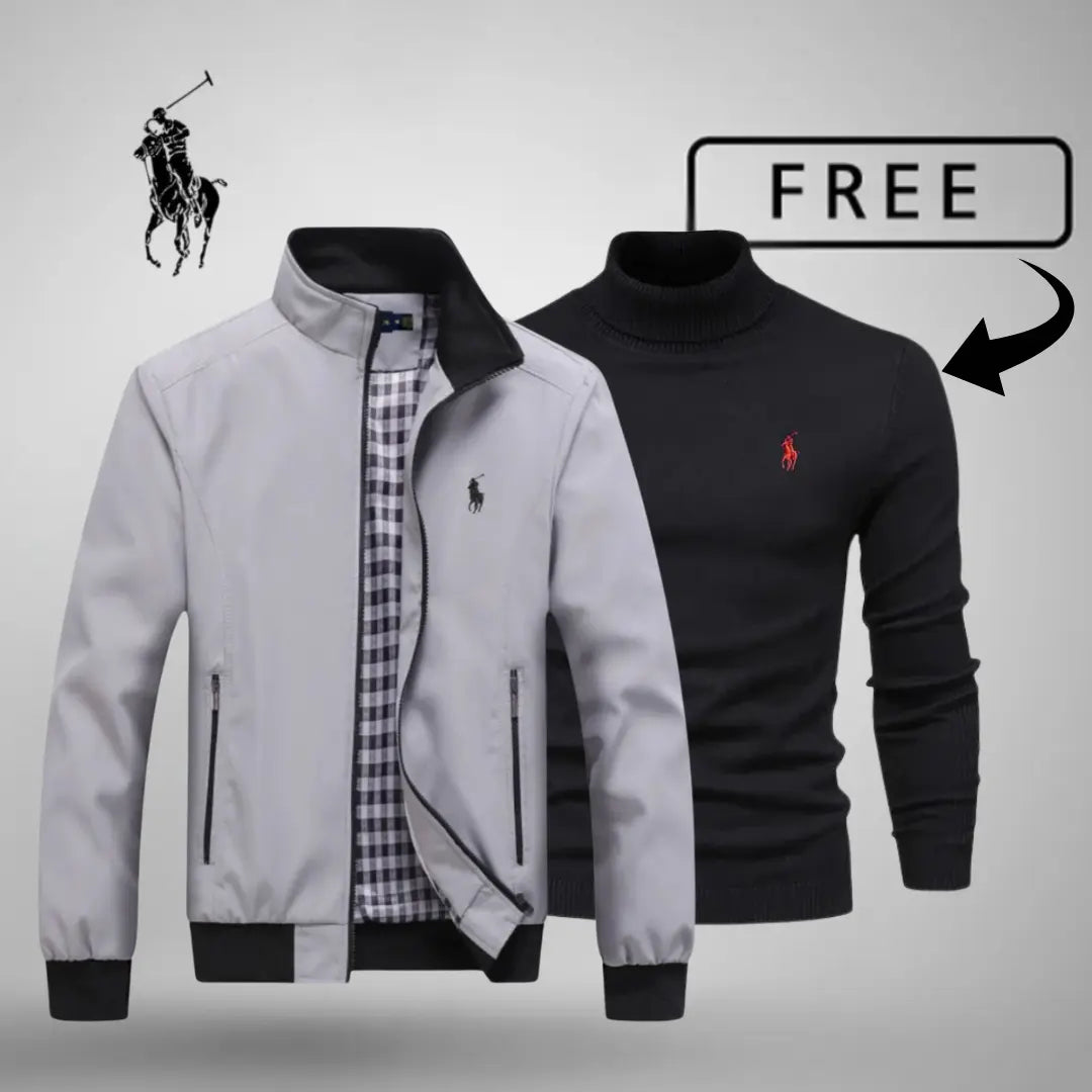 R.L Casual Zip-Up Bomber Premium + FREE Jumper or Shirt (Your Choice)