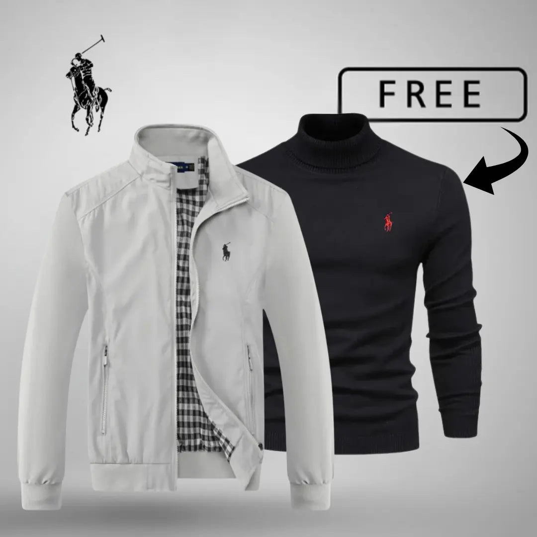 R.L Casual Zip-Up Bomber Premium + FREE Jumper or Shirt (Your Choice)
