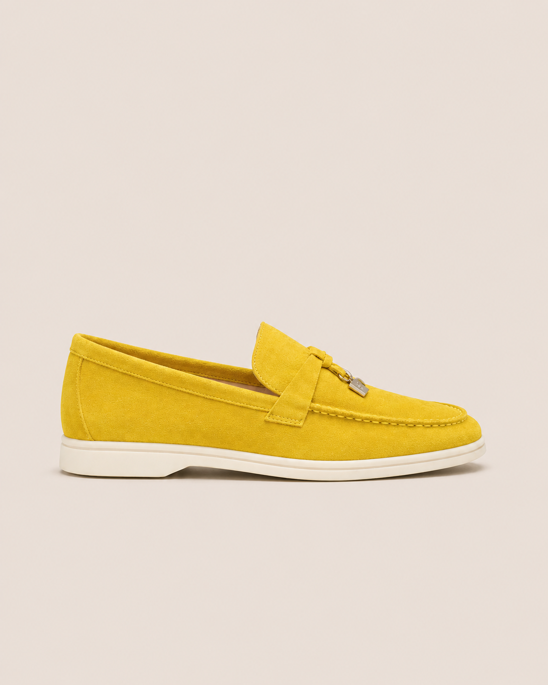 Lady Goose Yellow Ischia Buckle Loafer — view 1