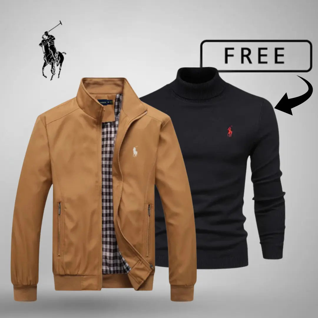 R.L Casual Zip-Up Bomber Premium + FREE Jumper or Shirt (Your Choice)