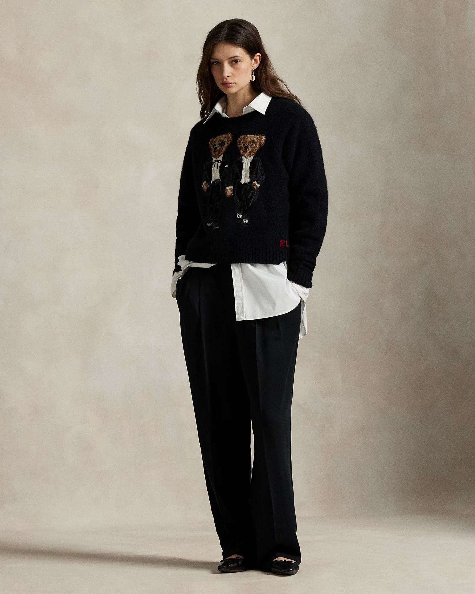 R.L The Ralph & Ricky Tuxedo Bear Sweater