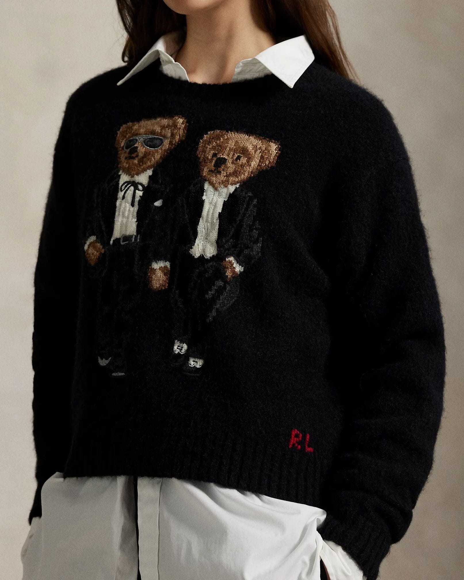 R.L The Ralph & Ricky Tuxedo Bear Sweater