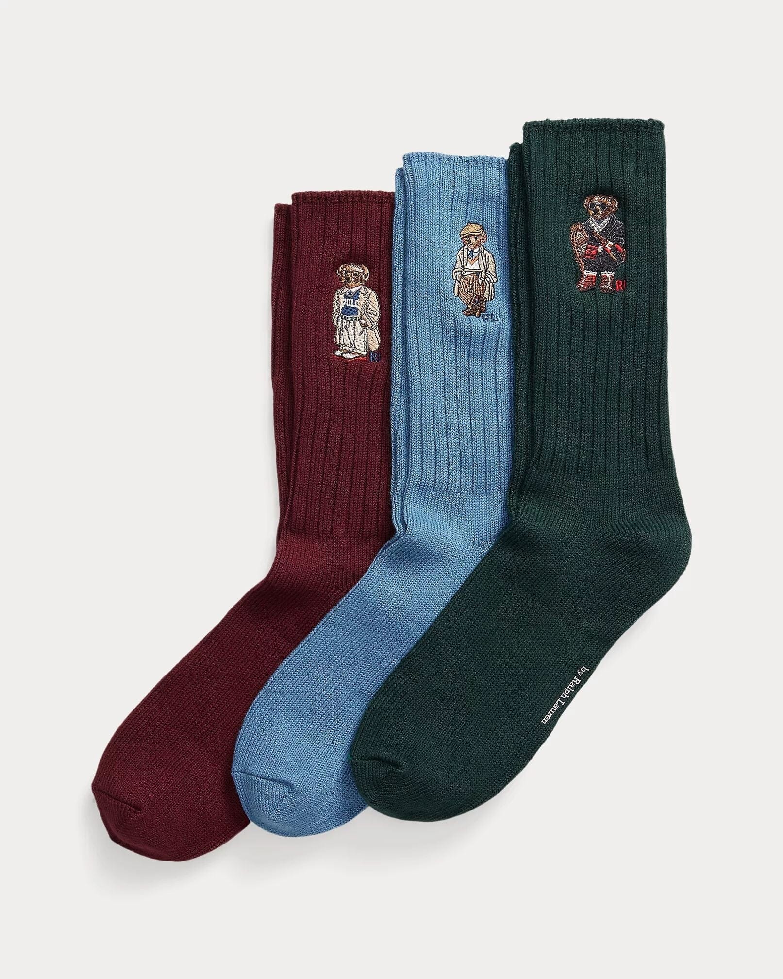 R.L Polo Bear Crew Socks 3-Gift Set