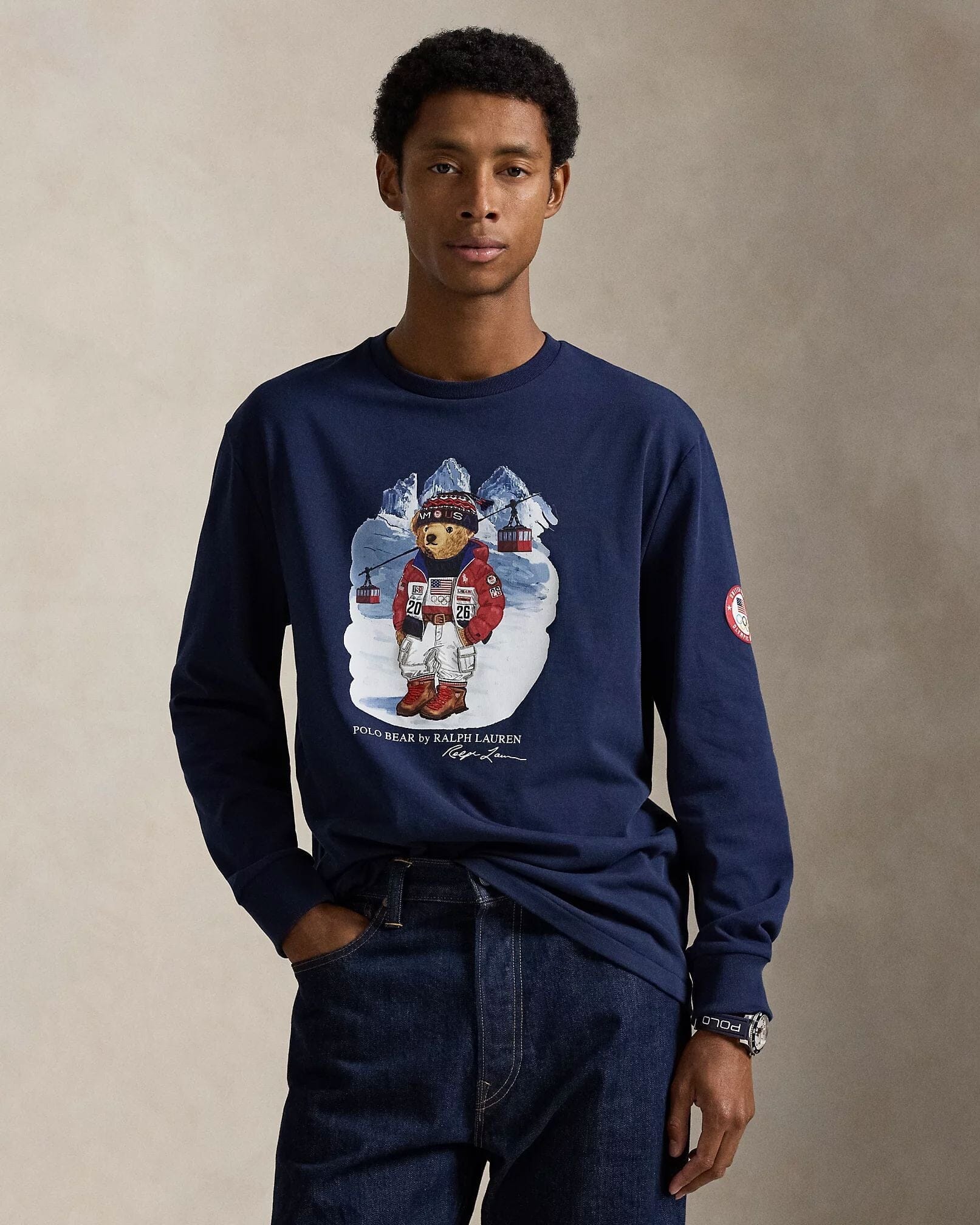 R.L Team USA Polo Bear T-Shirt