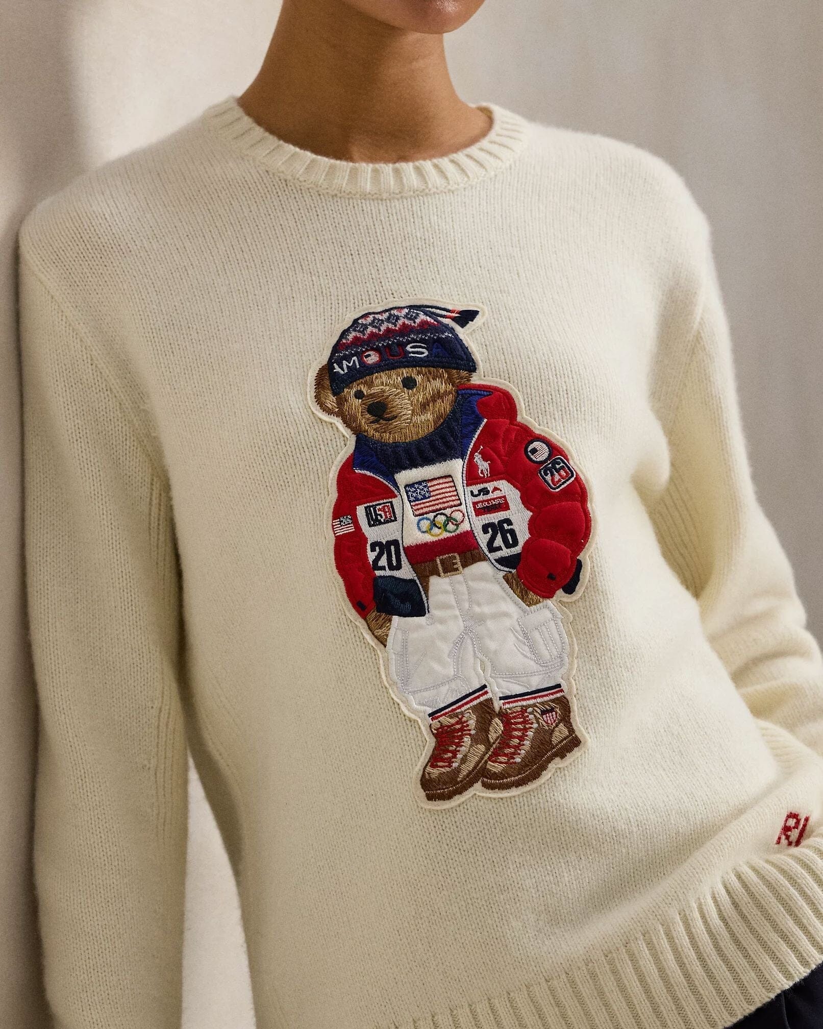 R.L Team USA Polo Bear Sweater