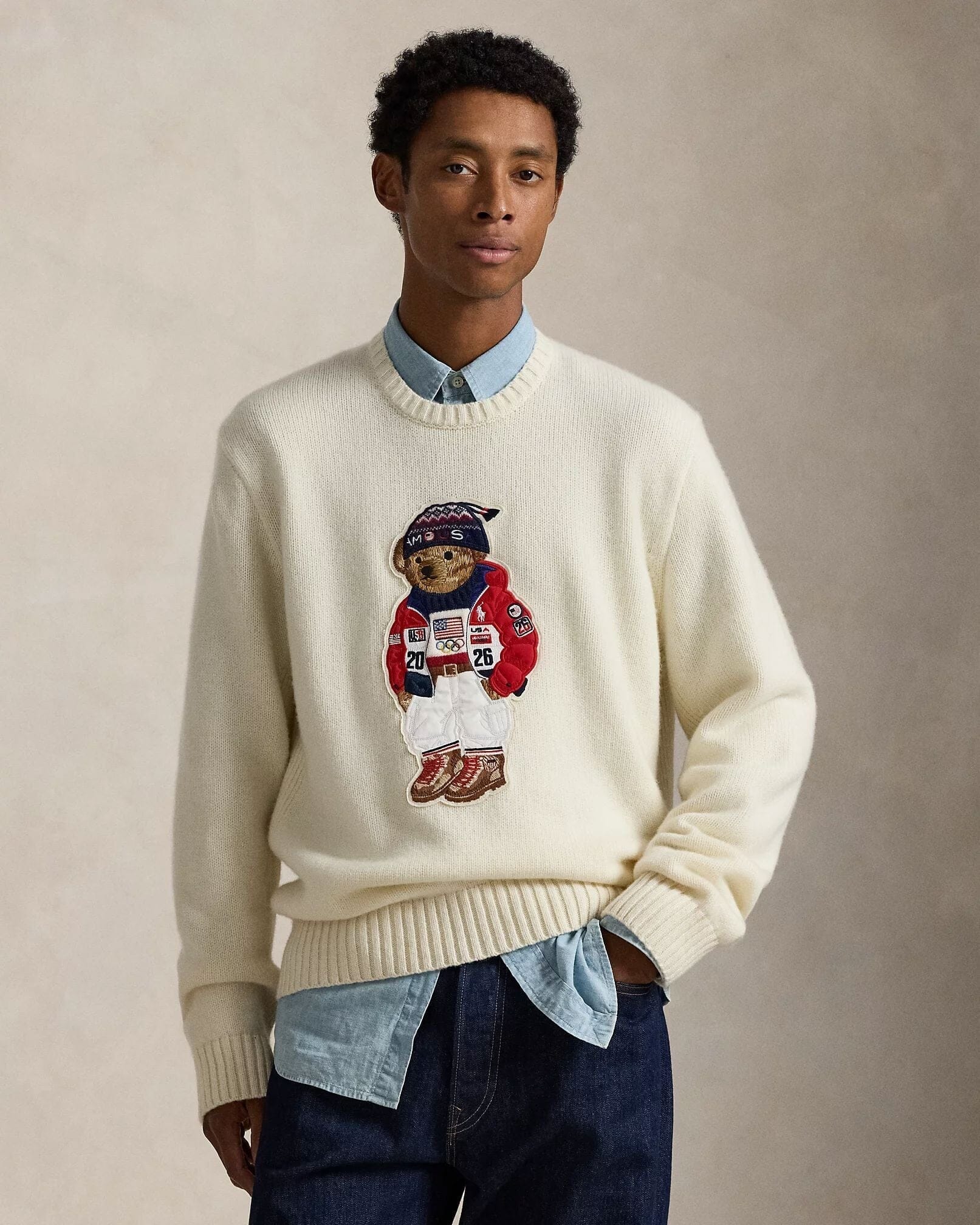R.L Team USA Polo Bear Sweater
