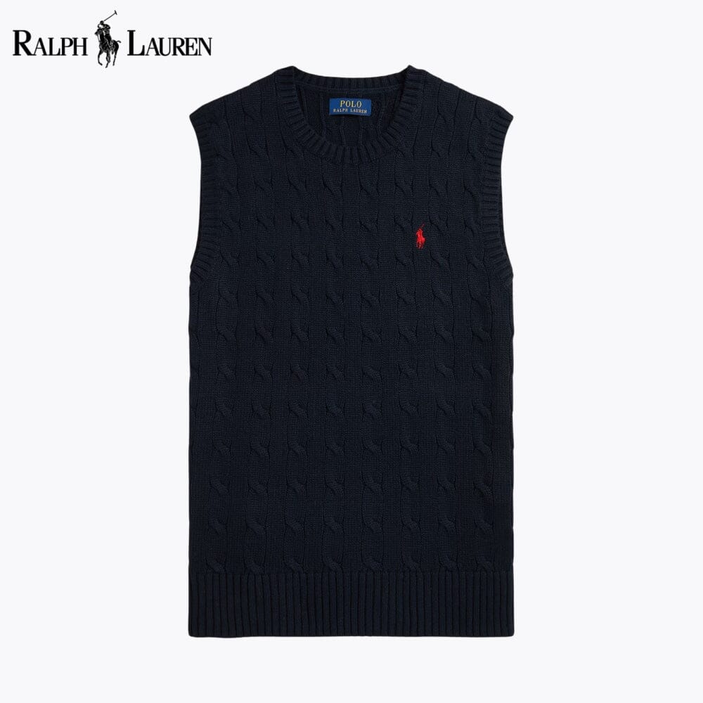 R.L Cable-Knit Cotton Sweater Vest