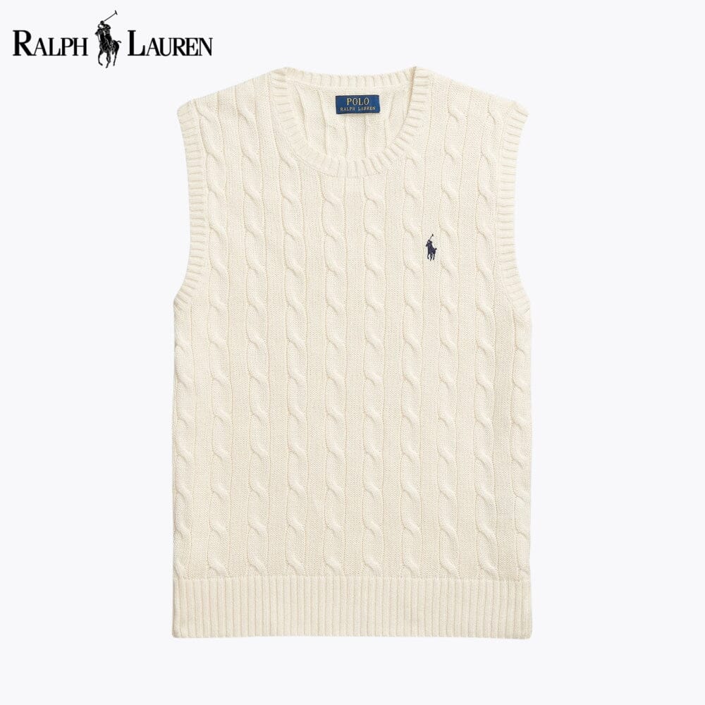 R.L Cable-Knit Cotton Sweater Vest