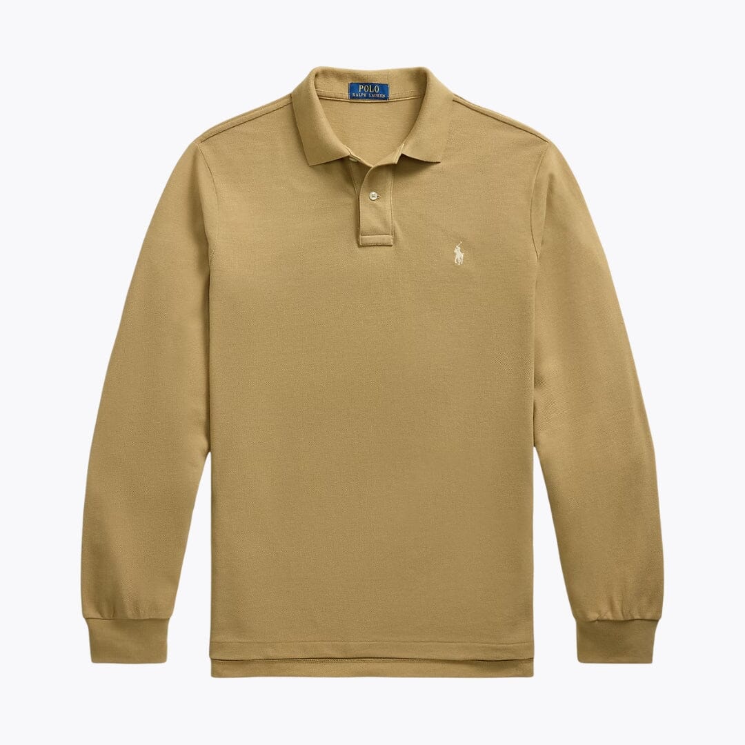 R.L Mesh Long-Sleeve Polo Shirt