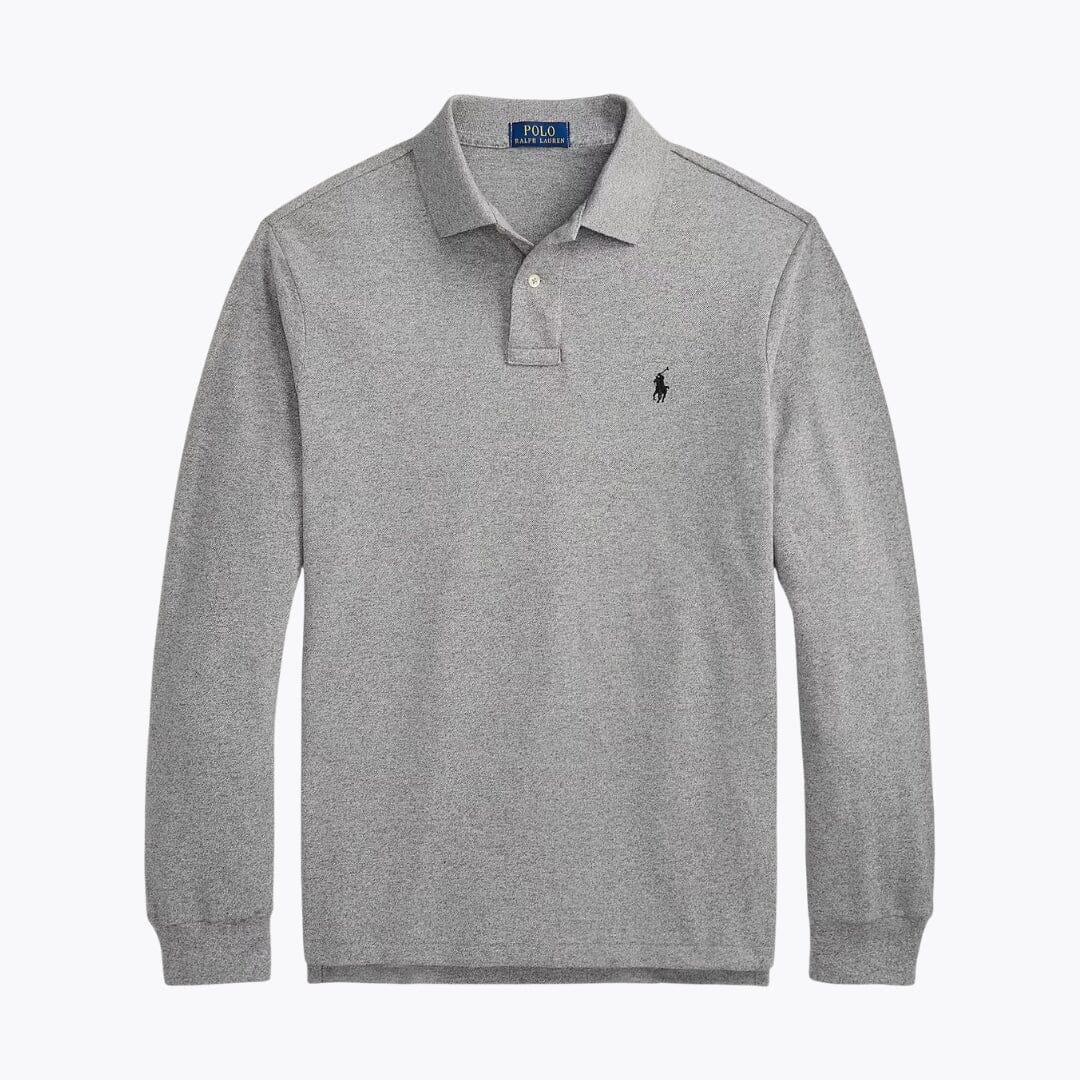 R.L Mesh Long-Sleeve Polo Shirt