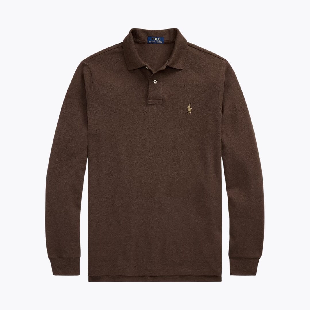 R.L Mesh Long-Sleeve Polo Shirt