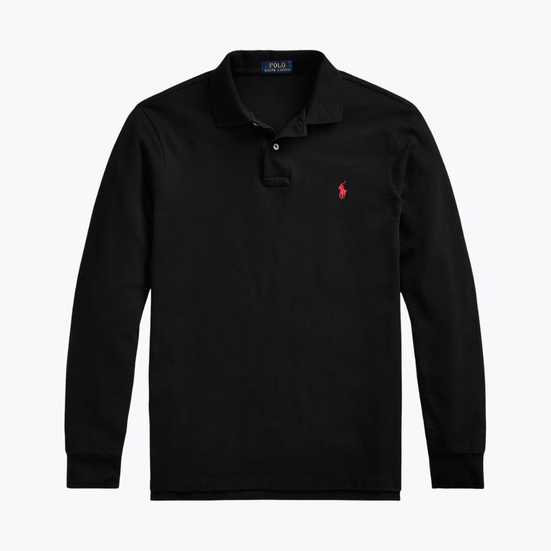 R.L Mesh Long-Sleeve Polo Shirt