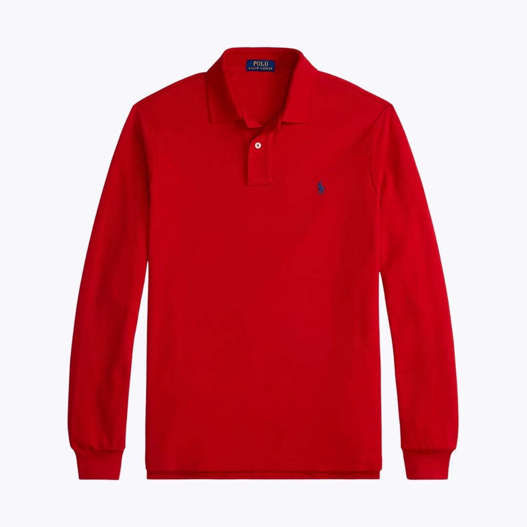 R.L Mesh Long-Sleeve Polo Shirt