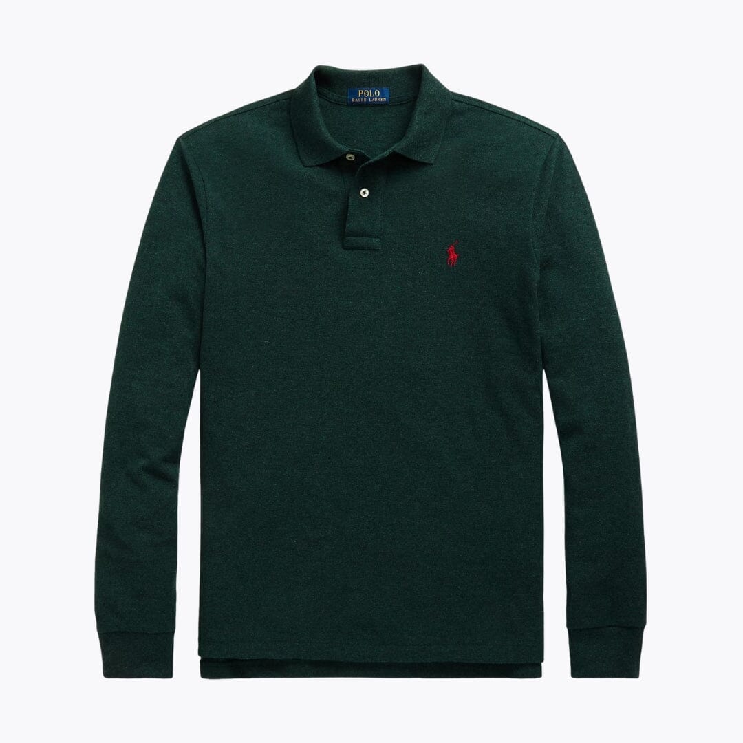 R.L Mesh Long-Sleeve Polo Shirt