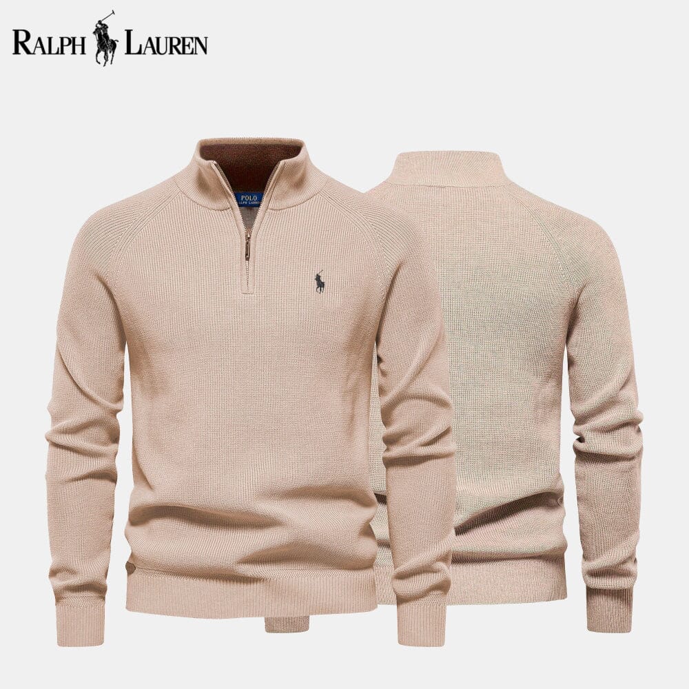 R.L Zip Cable-Knit Wool Knit Sweater