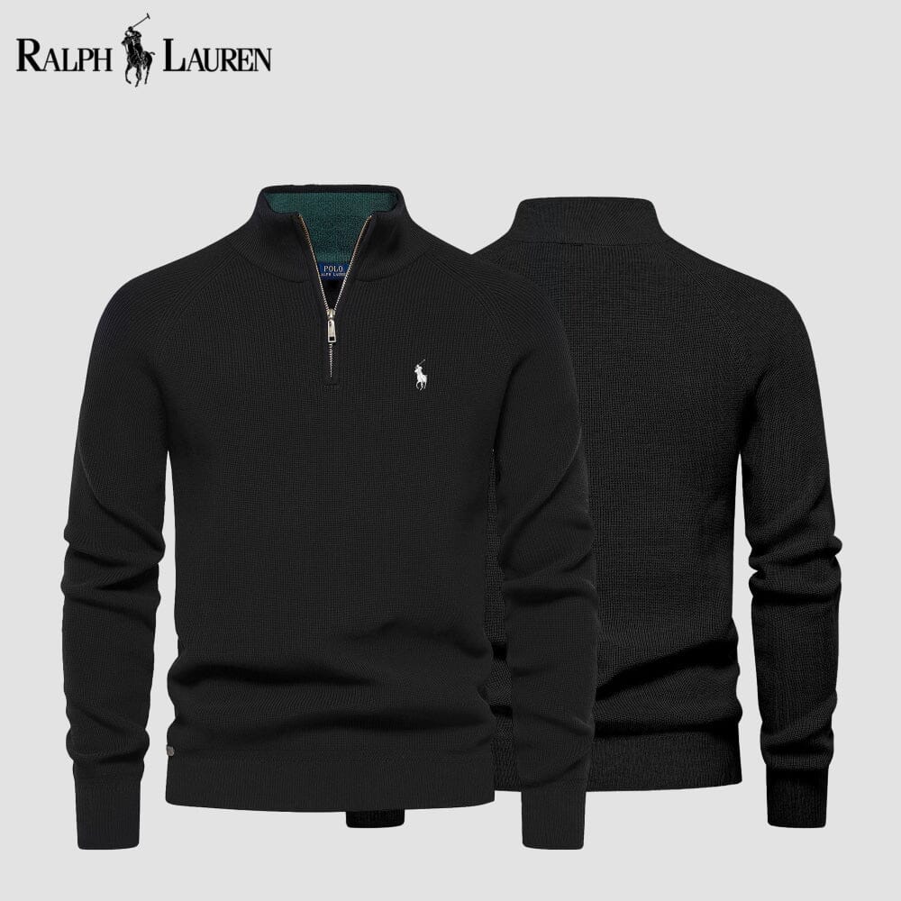 R.L Zip Cable-Knit Wool Knit Sweater