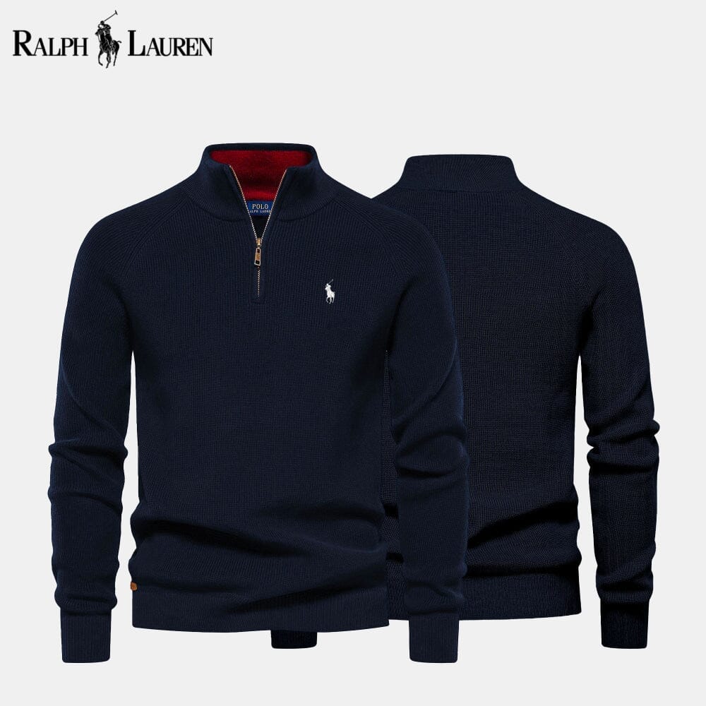R.L Zip Cable-Knit Wool Knit Sweater