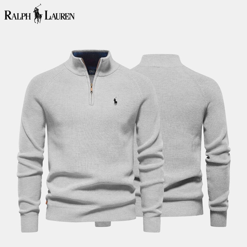 R.L Zip Cable-Knit Wool Knit Sweater