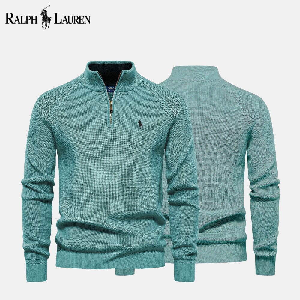 R.L Zip Cable-Knit Wool Knit Sweater